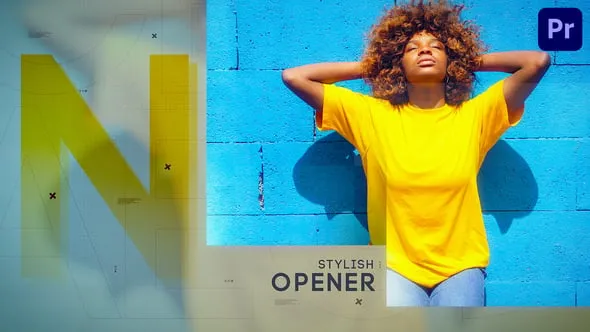 时尚故障透明拼贴效果动态图文广告视频宣传PR模板下载 Stylish Opener