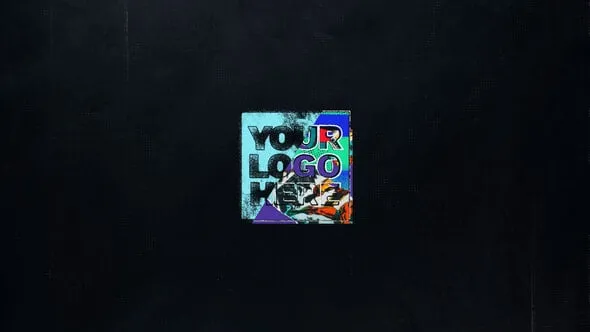 涂鸦纸屑喷漆故障LOGO动画视频片头PR模板下载 Grunge Graffiti Logo