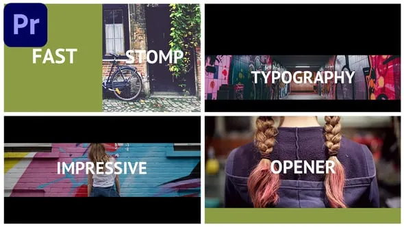 快节奏打字快闪效果潮流炫酷开场视频PR模板下载 Fast Typo Opener