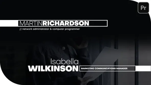 现代企业时尚商务经典标题文本动画PR模板下载 Lower Thirds for Premiere Pro