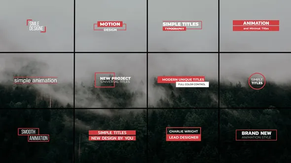 简约经典商务现代企业公司文本标题动画PR模板 Simple Titles