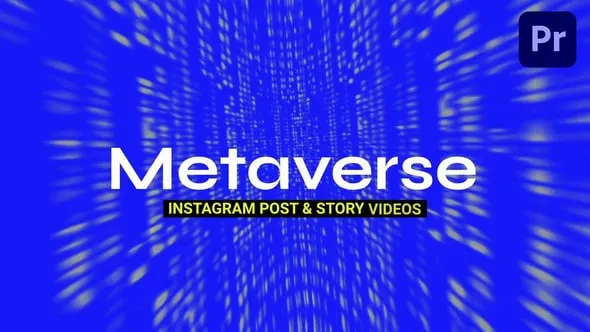 元界广告元宇宙游戏虚拟世界NFT加密币区块链小视频PR模板下载 Metaverse Instagram Promotion Mogrt