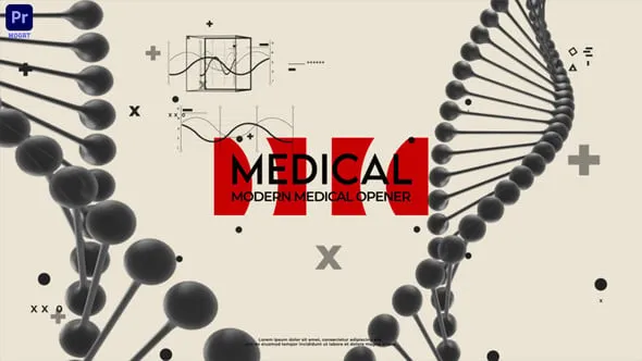 DNA元素场景动画介绍医院现代医疗诊所保健医学宣传视频PR模板下载 Medical Opener