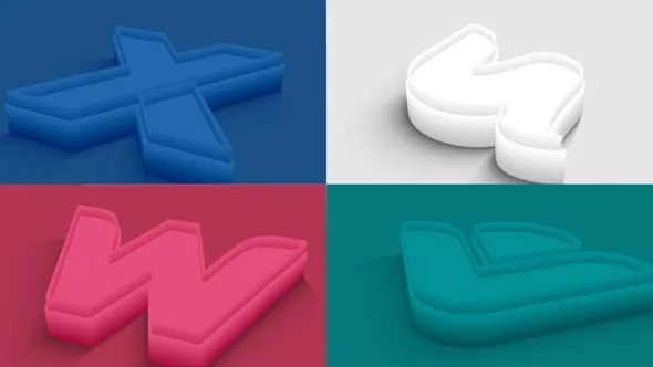 简单大气立体LOGO轮廓挤出效果PR模板下载 Logo Reveal