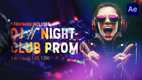 DJ音乐充满活力娱乐场所宣传介绍视频AE与PR模板下载 DJ // Night Club Promo