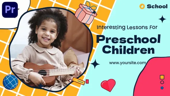 儿童教育幻灯片兴趣班培训机构宣传视频PR模板下载 Kids Education Slideshow | MOGRT