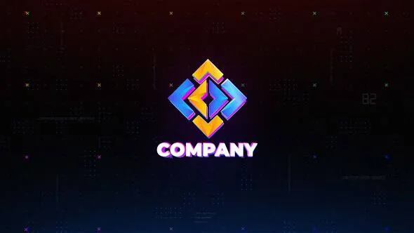 赛博朋克元素计算机网络科技企业故障LOGO动画PR模板下载 Cyber Intro