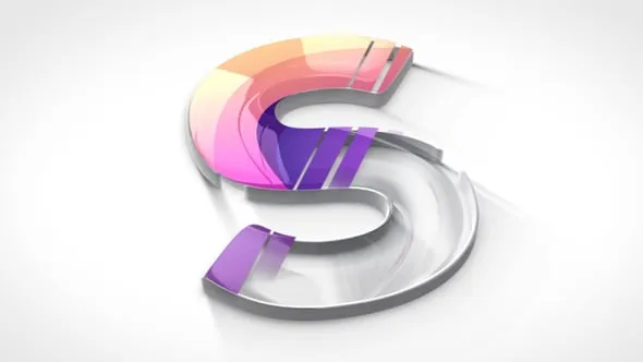 绸带效果生成标志轮廓明亮LOGO动画PR模板下载 Logo Reveal