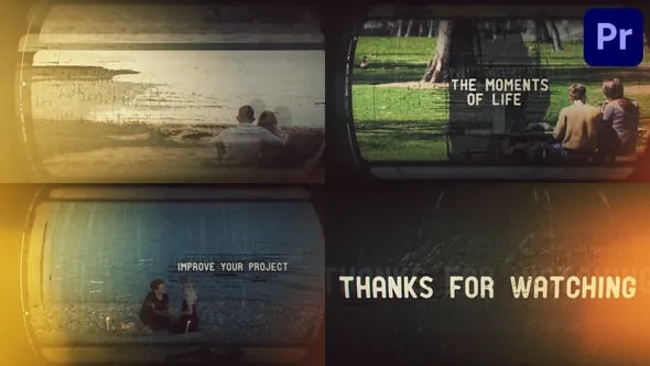 旧胶片老电影风格卷轴动画视频相册PR模板下载 The Moments of Life for Premiere Pro
