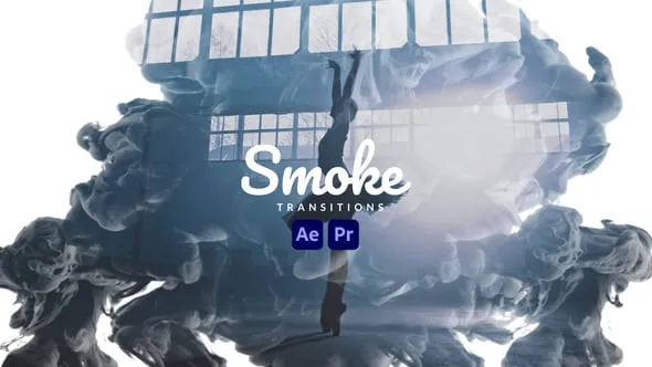 电影烟雾效果转场烟雾过渡AE与PR模板下载 Smoke Transitions