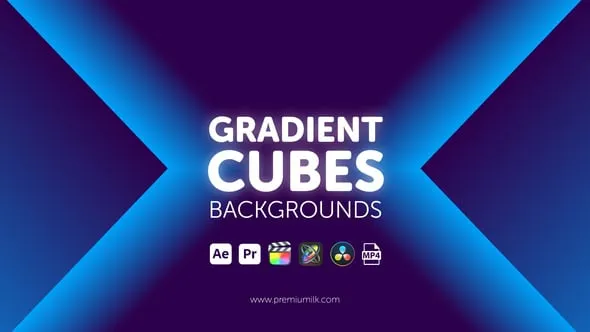渐变立方体背景AE与PR模板下载 Gradient Cubes Backgrounds