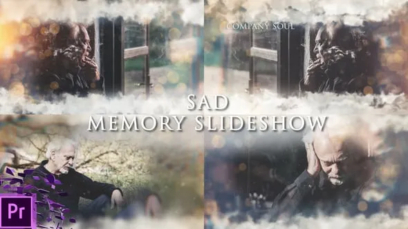 悲伤回忆视频相册AE与PR模板下载 Sad Memory Slideshow