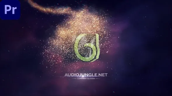 闪亮金色粒子特效视频片头AE与PR模板 Sparkly Logo