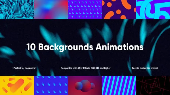 10个特殊背景动画AE与PR模板下载 10 Special Backgrounds Animations