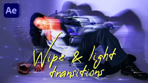 24个擦除光转场过渡AE模板&PR模板 Wipe & Light Transitions