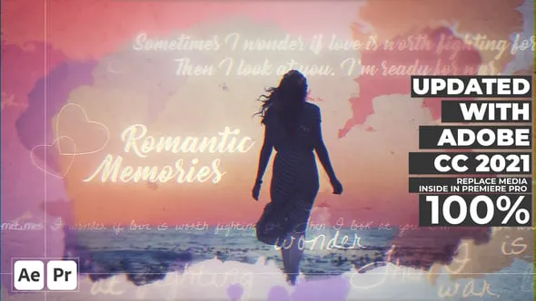 经典怀旧复古相册水墨晕开动画介绍视频AE与PR模板下载 Vintage Memories for Premiere Pro