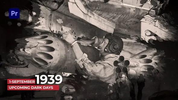 棕褐色时间表录影历史纪录片复古相册PR模板下载 History Opener MOGRT