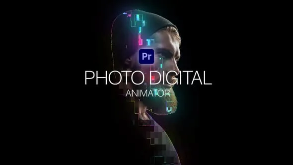 像素粒子广告海报3d照片动画PR模板下载 Photo Digital Animator for Premiere Pro