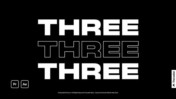 社交媒体广告和视频文本排版标题字幕动画效果PR模板下载 Typography