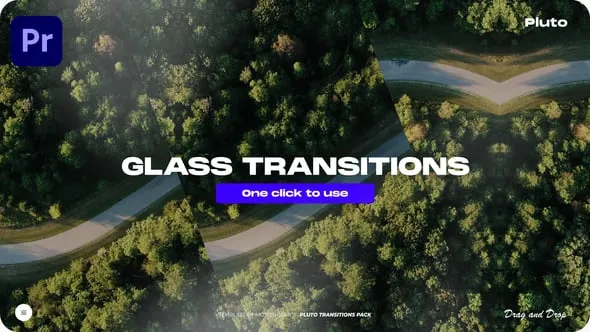 玻璃化效果转场转场包括音效PR模板下载 Glass Transitions For Premiere Pro