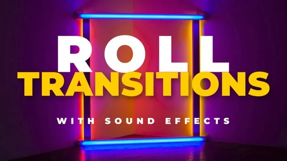 8种风格48种动态效果滚动转场过渡PR模板下载 Roll Transitions Pack