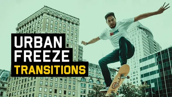 27个定格效果冻结转场过渡动画元素PR模板下载 Urban Freeze Transitions