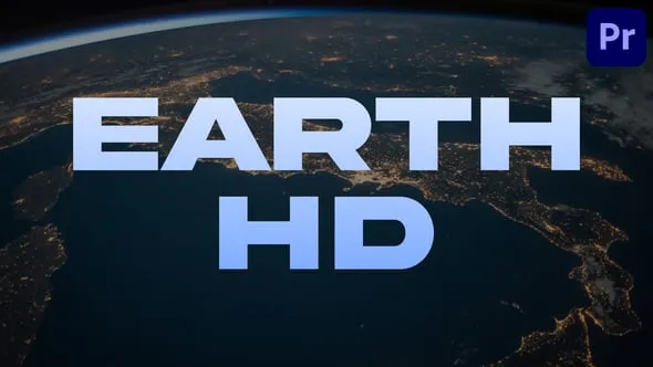 宇宙空间3D地球背景品牌宣传文字动画PR模板下载 Earth HD for Premiere Pro