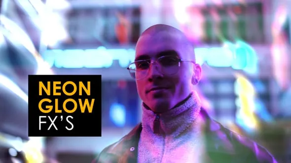 48种4K视频图像转霓虹灯光辉效果PR模板下载 Neon Glow Effects