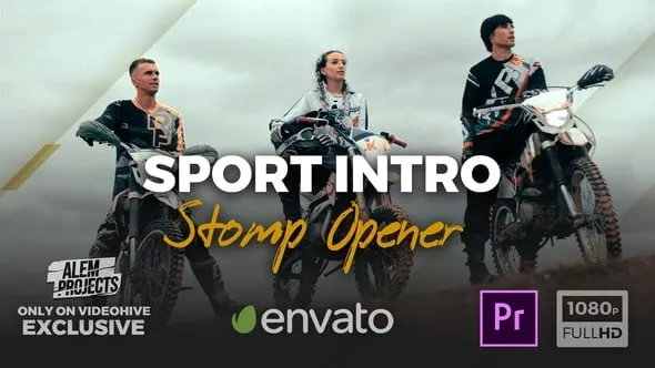 体育介绍踩踏节奏开场白快闪图文介绍宣传片头PR模板下载 Sport Intro Stomp Opener