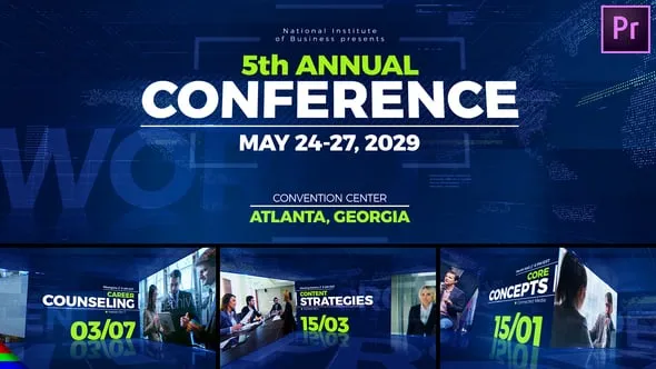 政治商业主题社交媒体营销活动推介会企业宣传视频PR模板下载 Event Promo Conference