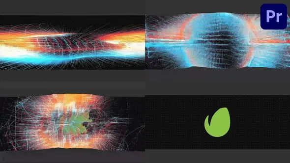 时尚抽象风格变形网络丛状排列动画演绎LOGO展示PR模板下载 Plexing for Premiere Pro