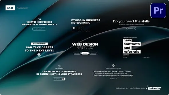 企业介绍宣传视频包装字幕现代文本动画标题PR模板下载 Corporate Titles Package For Premiere Pro