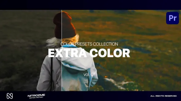 时尚视频制作专业电影调色PR模板下载 Extra Color LUT Collection Vol. 01 for Premiere Pro