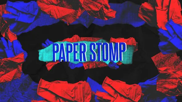 视差纸张纸片纸质动画跺脚片头PR模板下载 Paper Stomp