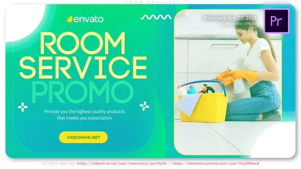 制作清洁客房服务介绍视频宣传片动画PR模板下载 Room Service