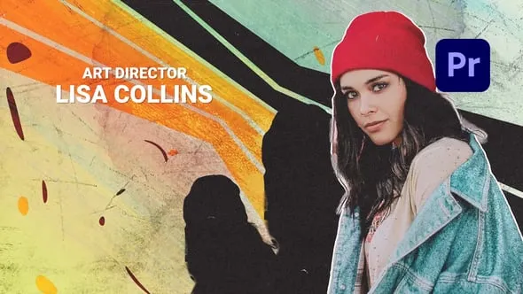 时尚多彩节目开场剪影人物定格动画片头标题PR模板 Colorful Opening Titles