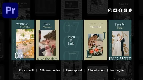美容院开业时尚庆典电子邀请函竖屏婚礼请柬PR模板 Invitation Instagram Reels