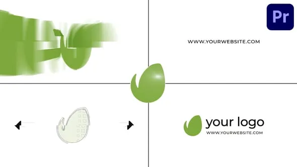 创意翻页动画品牌标志转动LOGO介绍PR模板 Page Flips Corporate Logo for Premiere Pro