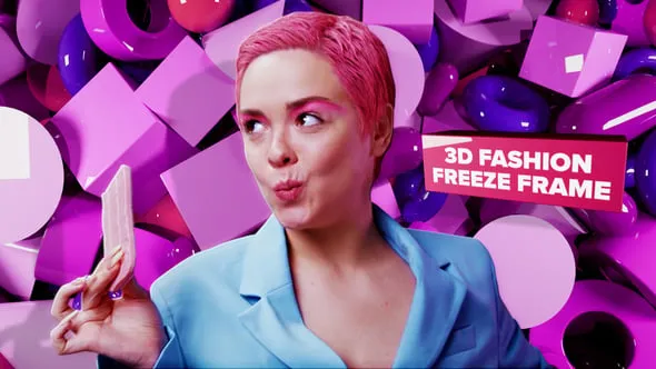 3D定格场景和时尚多屏幕场景音乐电视节目主题视频PR模板 3D Fasion Freeze Frame