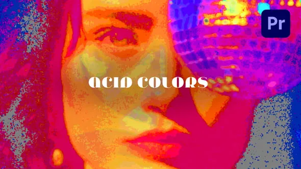 12+色彩效果叠加创建时尚现代视频PR预设 Acid Colors Effects