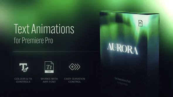 40个Aurora炫丽极光动画效果艺术标题PR模板下载 Titles for Premiere Pro