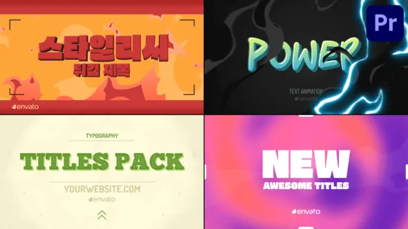 通爆炸火焰闪电动画舞蹈开场标题视频片头PR模板下载 Action Typography Titles Premiere Pro MOGRT