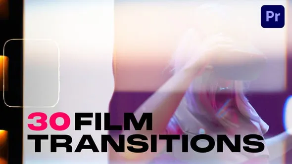 漏光复古35mm/16mm/8mm无缝胶片过渡划痕转场PR模板下载 Seamless Film Transitions