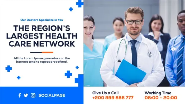 医疗保健医学主题医院介绍诊所服务宣传片PR模板下载 Healthcare Medicine MOGRT