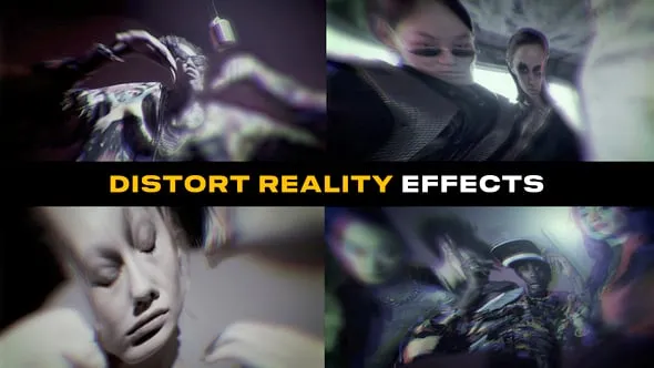 扭曲现实效果24种畸变迷幻效果叠加PR模板下载 Distort Reality Effects Premiere Pro
