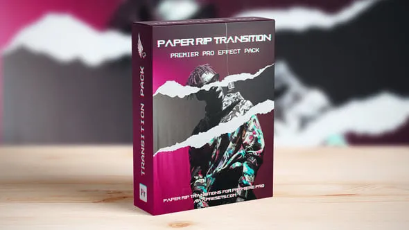 12个纸张撕裂动画转场PR模板下载 Paper Rip Transitions For Premiere Pro