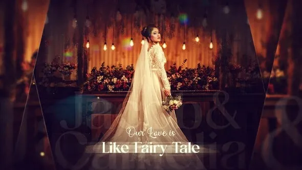 浪漫玻璃视差效果时尚婚礼相册晚会庆典包装视频PR模板下载 Wedding Slideshow