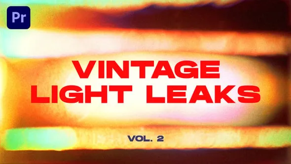 15个复古漏光转场过渡PR模板下载 Vintage Light Leaks Transitions VOL. 2
