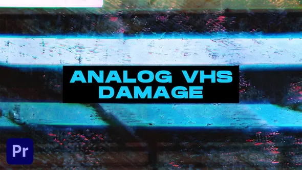 15个模拟VHS损坏转场PR模板下载 Analog VHS Damage Transitions