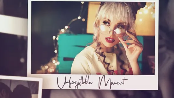 手写艺术文本签名拍立得照片温柔效果展示电子相册PR模板下载 Photo Slideshow